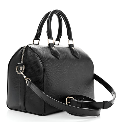 Louis Vuitton Epi Speedy Bandouliere 25 Black 3 of 12