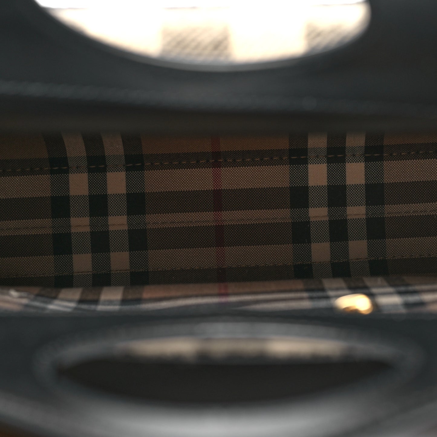 Smooth Calfskin Canvas Check Mini Pocket Bag Black