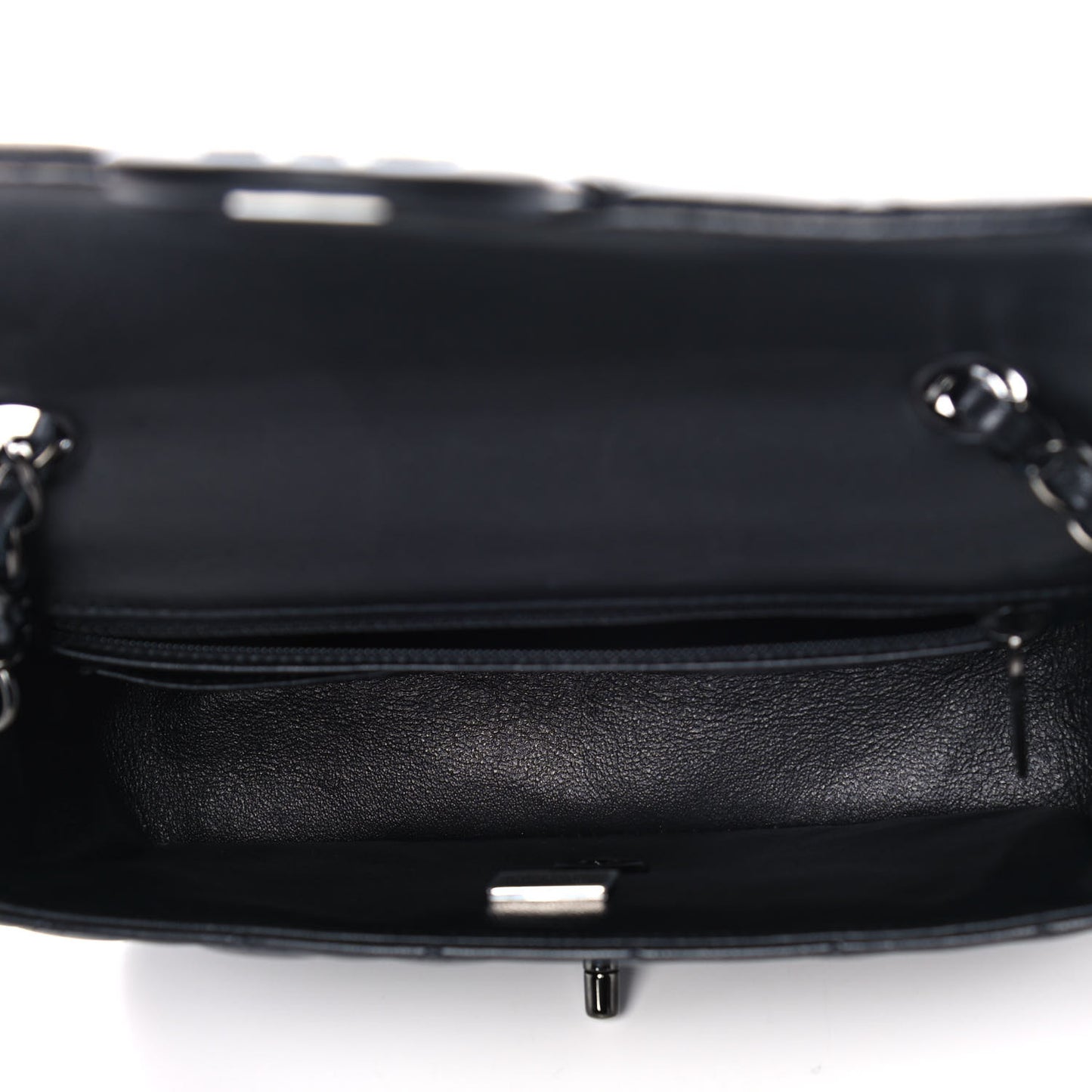 Lambskin Quilted Mini Rectangular Flap So Black