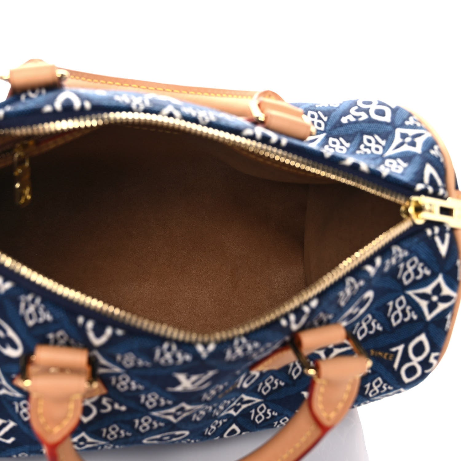 Louis Vuitton Jacquard Since 1854 Speedy Bandouliere 25 Blue 5 of 11