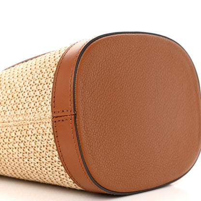 Louis Vuitton Kitted Raffia Petit Bucket Caramel 8 of 9