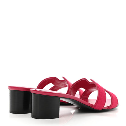 Hermes Horse Hair Oasis Sandals 37 Rose Fuchsia 4 of 9