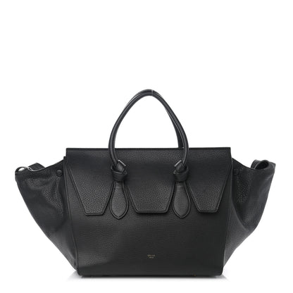 Celine Crisped Calfskin Medium Tie Knot Tote Black 1 of 16