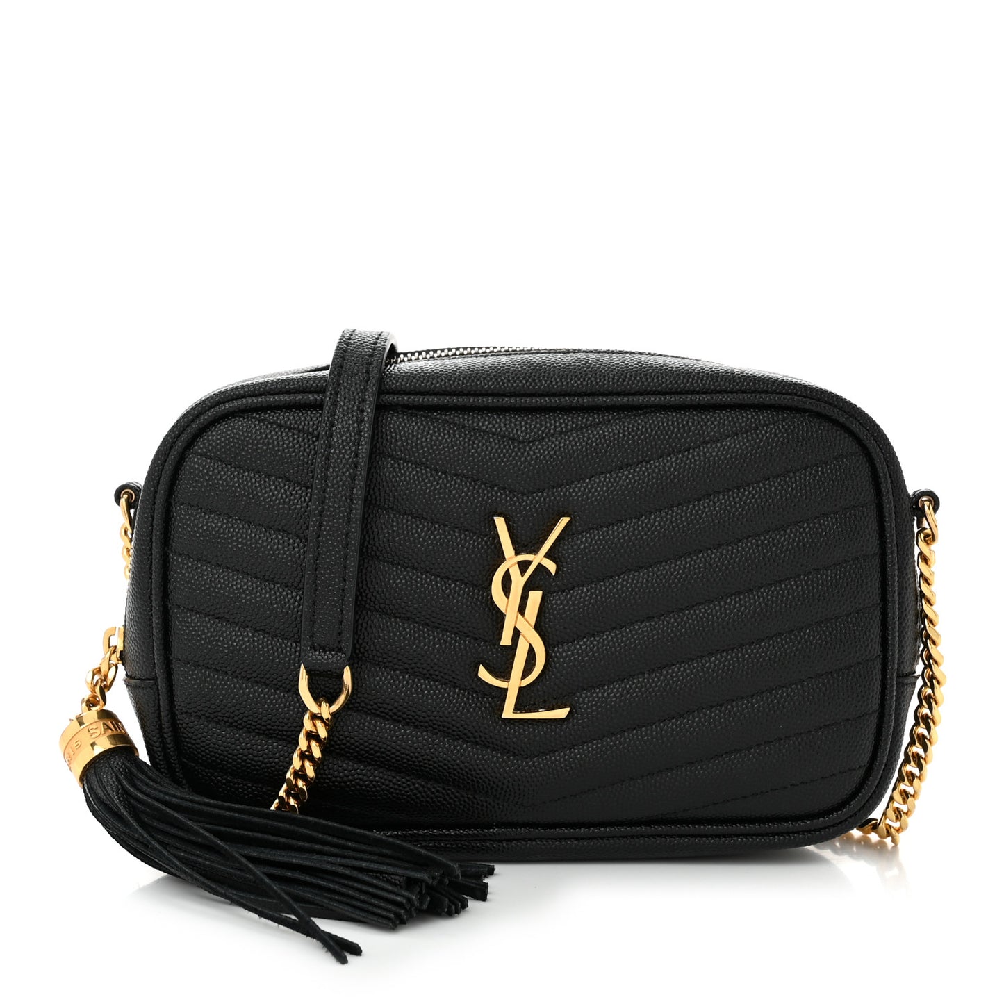 Grain De Poudre Matelasse Monogram Mini Lou Camera Bag Black