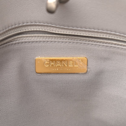 Chanel Lambskin Quilted Chanel 19 Shopping Bag Grey 5 of 9