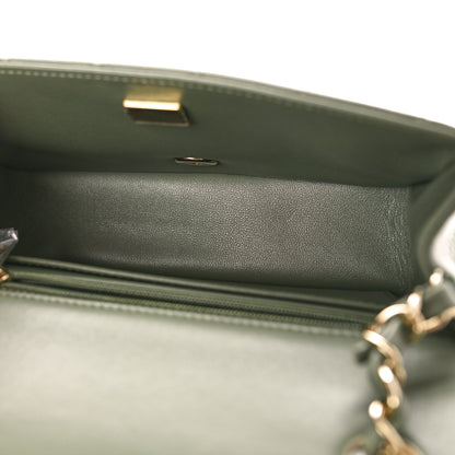 Chanel Lambskin Quilted Mini Rectangular Flap Green 5 of 11