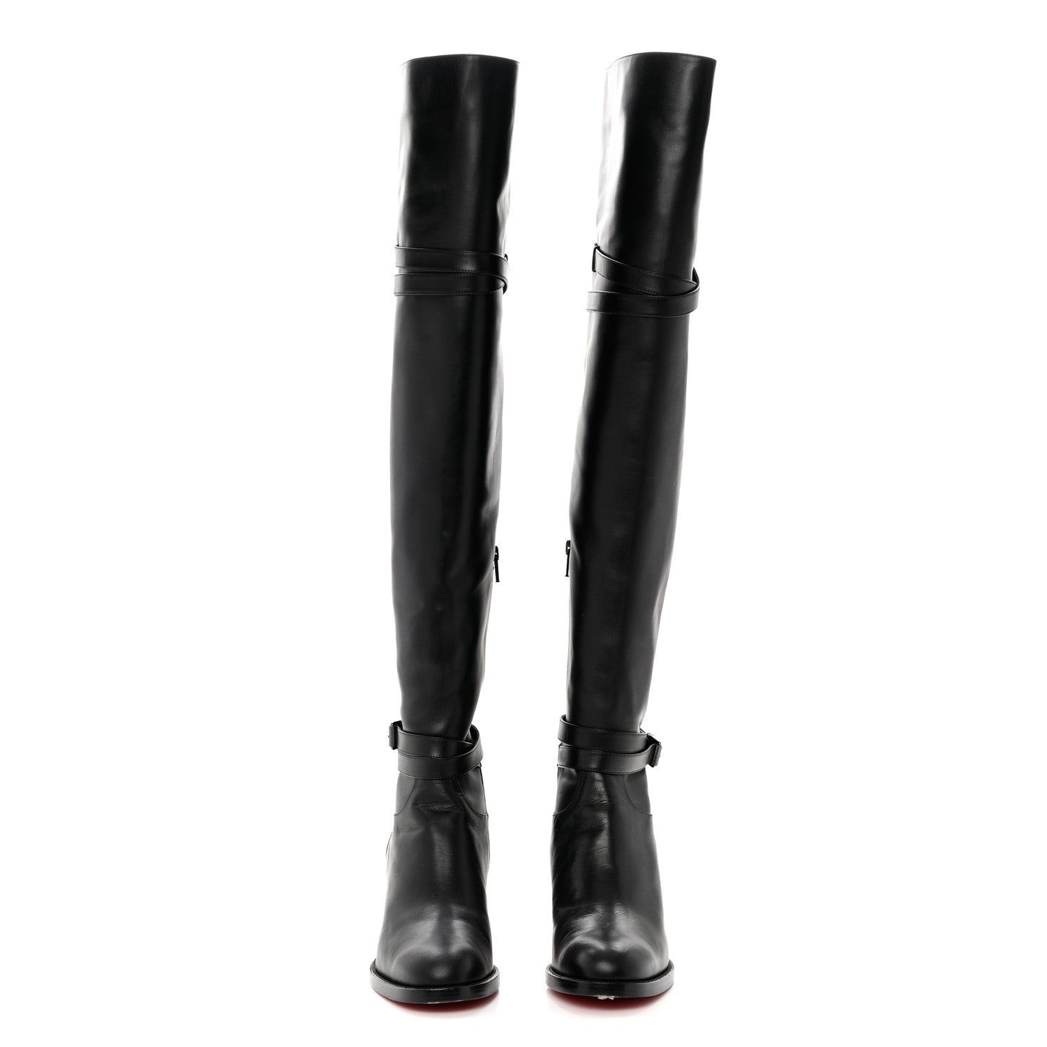 Christian Louboutin Calfskin Karialta 70 Over The Knee Boots 40.5 Black 2 of 8