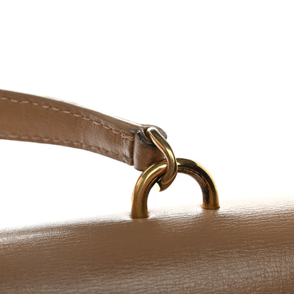 Saint Laurent Smooth Calfskin Medium Monogram Sunset Satchel  Natural Tan 11 of 13