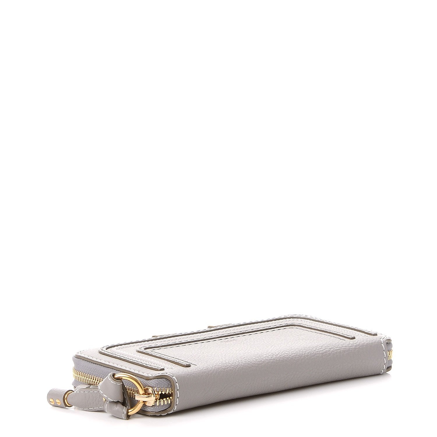 Chloe Calfskin Marcie Long Zip Around Wallet Cashmere Grey 4 of 9