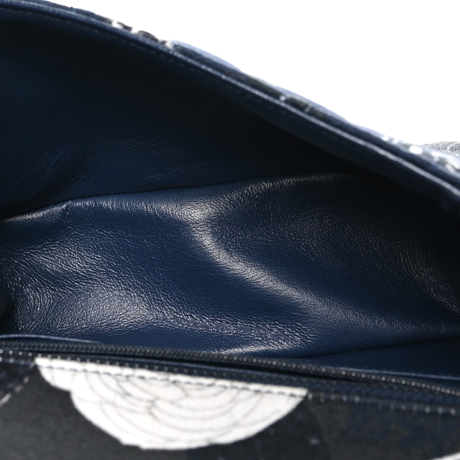 Chanel Jersey Quilted Camellia 2.55 Reissue Mini Flap Black Blue White 5 of 11