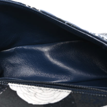 Chanel Jersey Quilted Camellia 2.55 Reissue Mini Flap Black Blue White 5 of 11