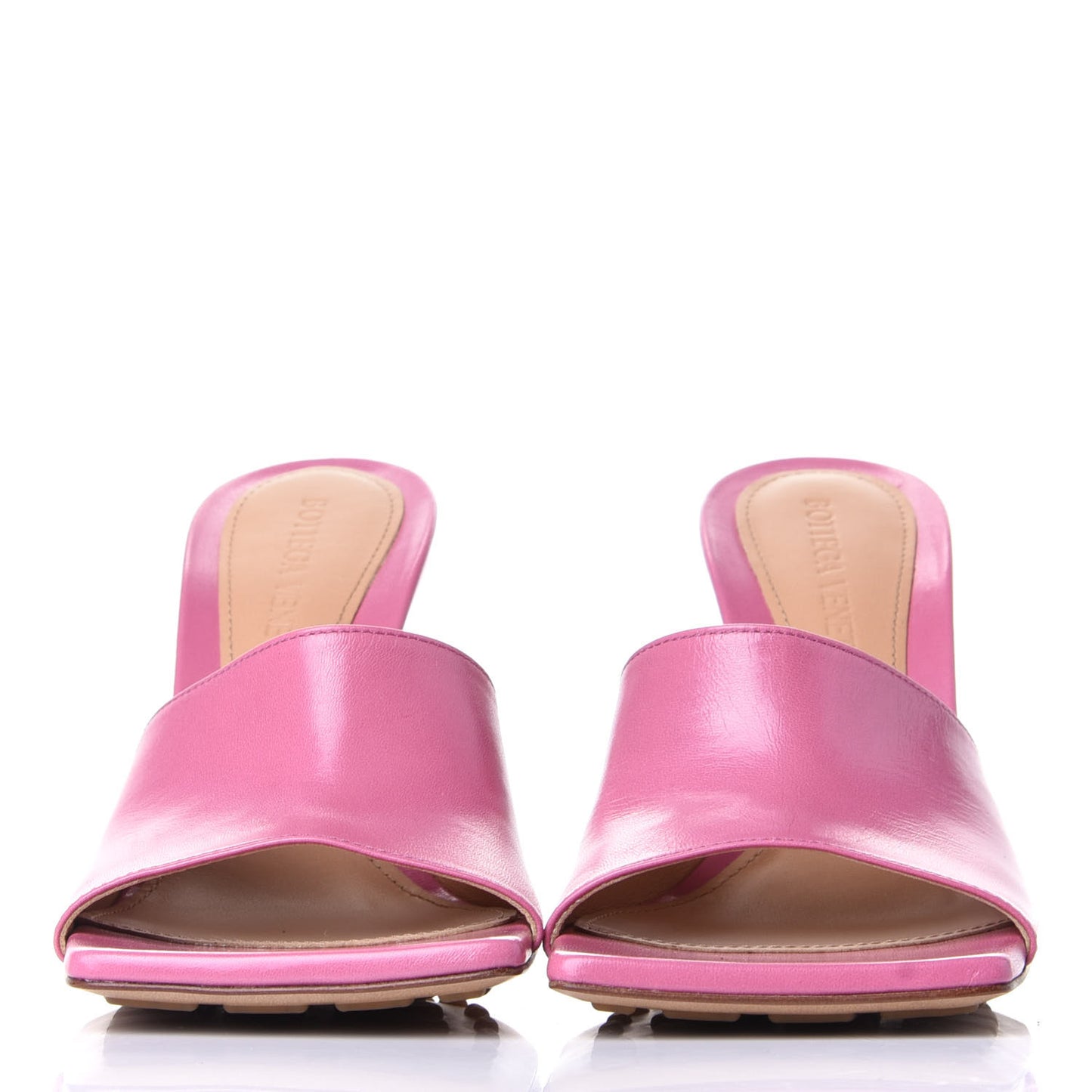 Lambskin Stretch Mule Sandals 35 Lollipop