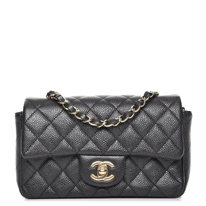 Chanel Caviar Quilted Mini Rectangular Flap Dark Charcoal 1 of 8