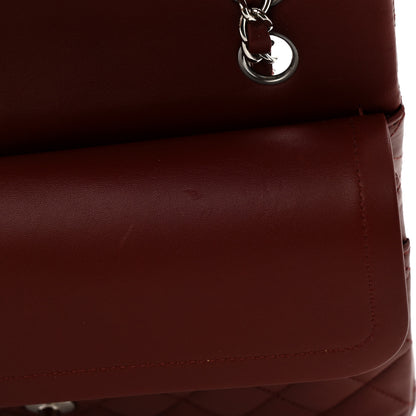 Chanel Lambskin Quilted Medium Double Flap Burgundy 11 of 13