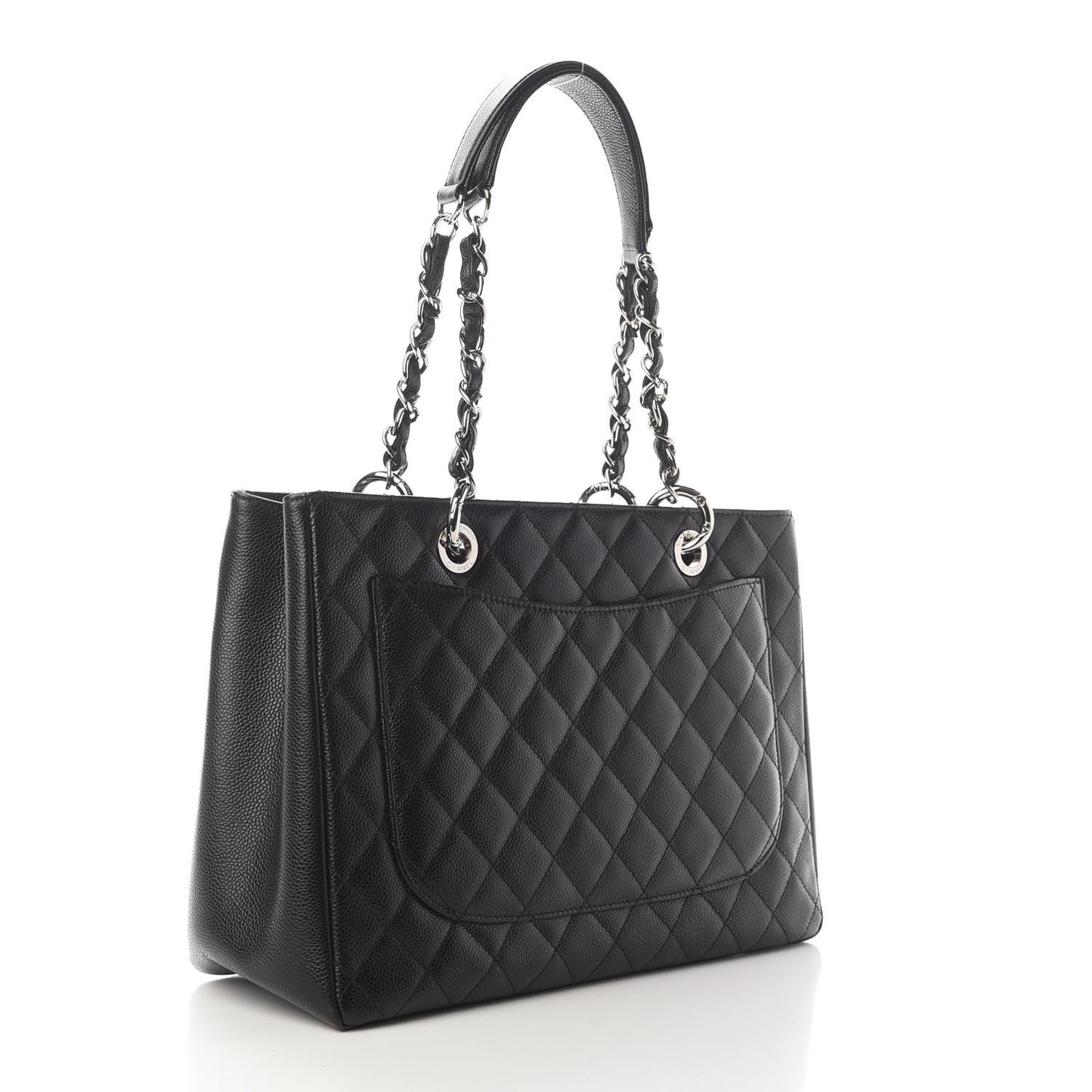 Caviar Quilted Grand Shopping Tote GST Black