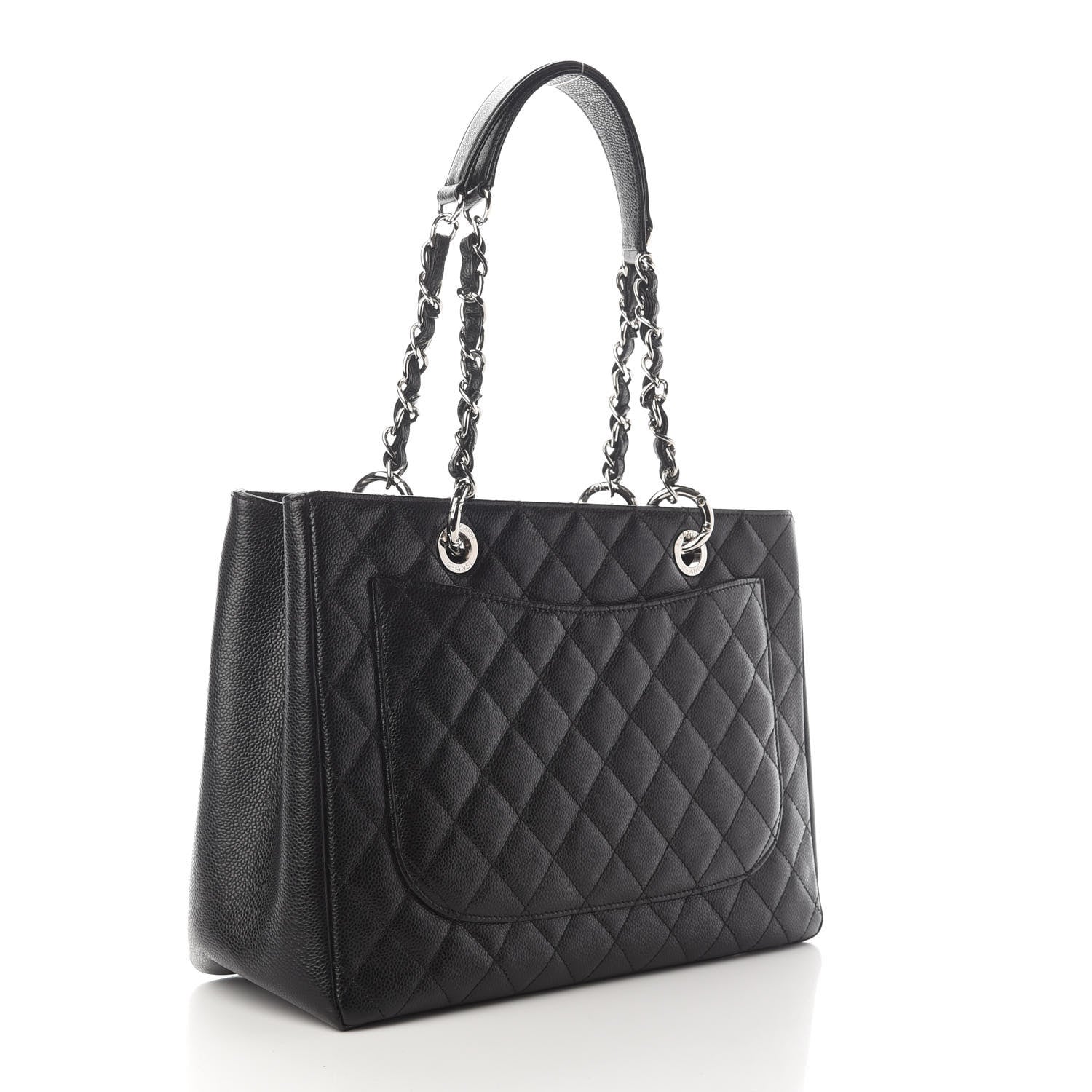 Chanel Caviar Quilted Grand Shopping Tote GST Black 3 of 9