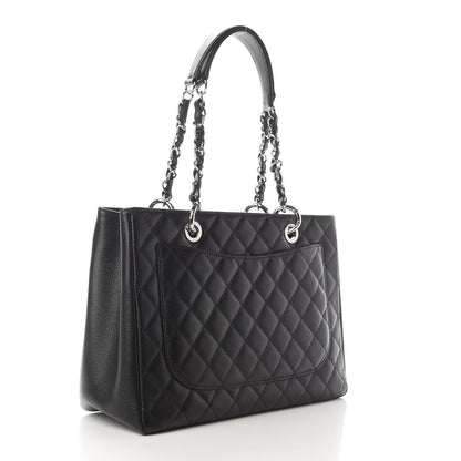 Chanel Caviar Quilted Grand Shopping Tote GST Black 3 of 9