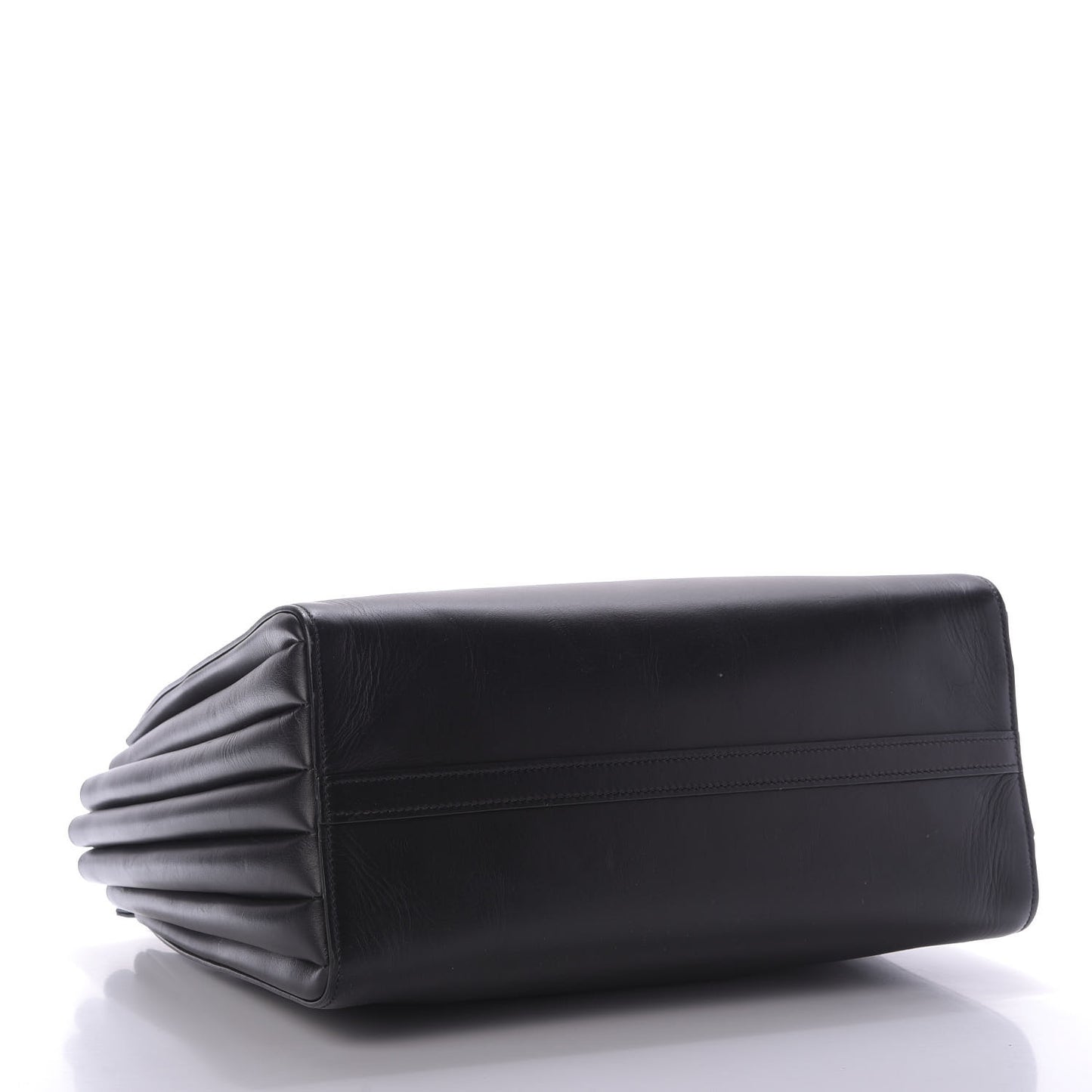City Calfskin Medium Bibliotheque Tote Black