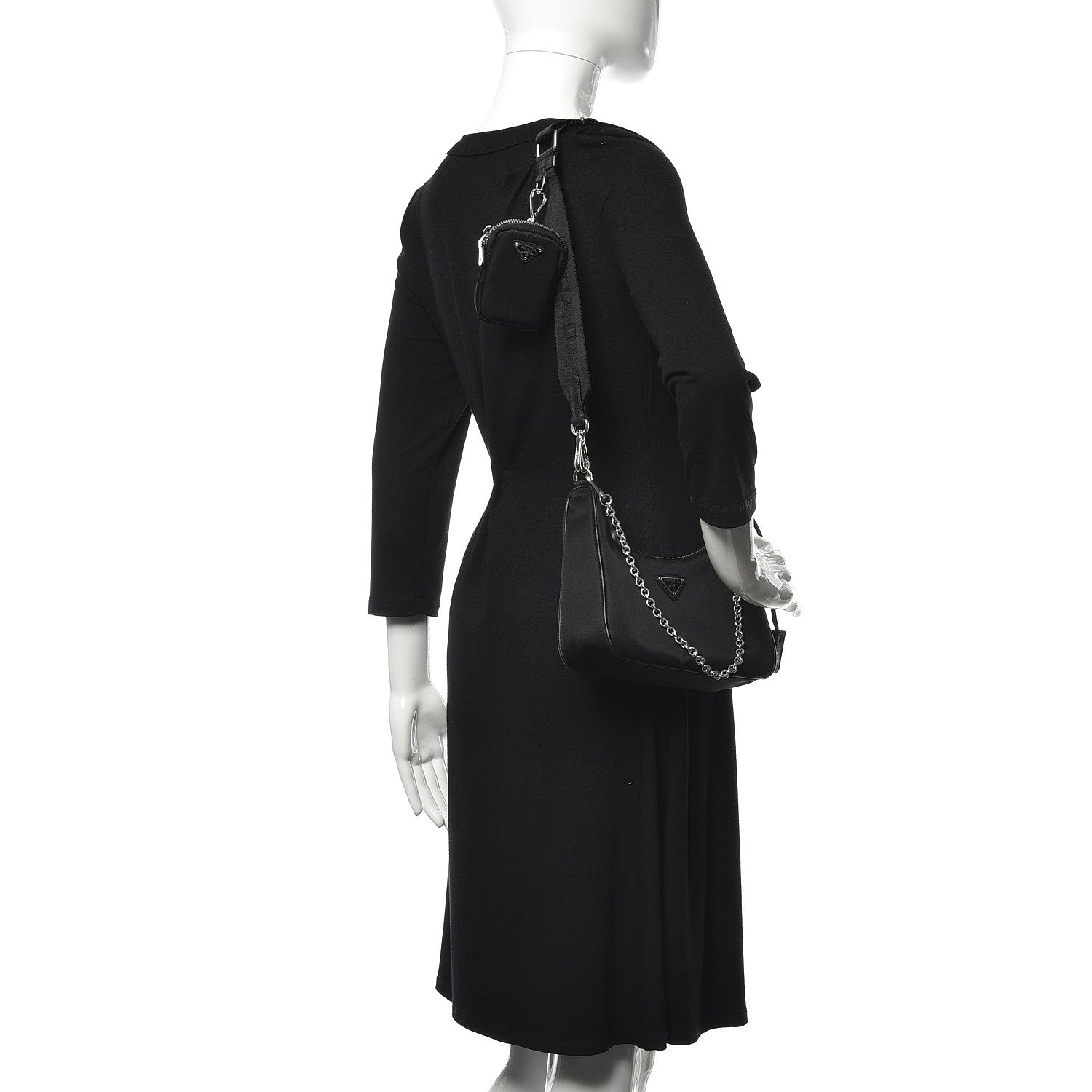 Prada Nylon Re-Edition 2005 Shoulder Bag Black 3 of 11