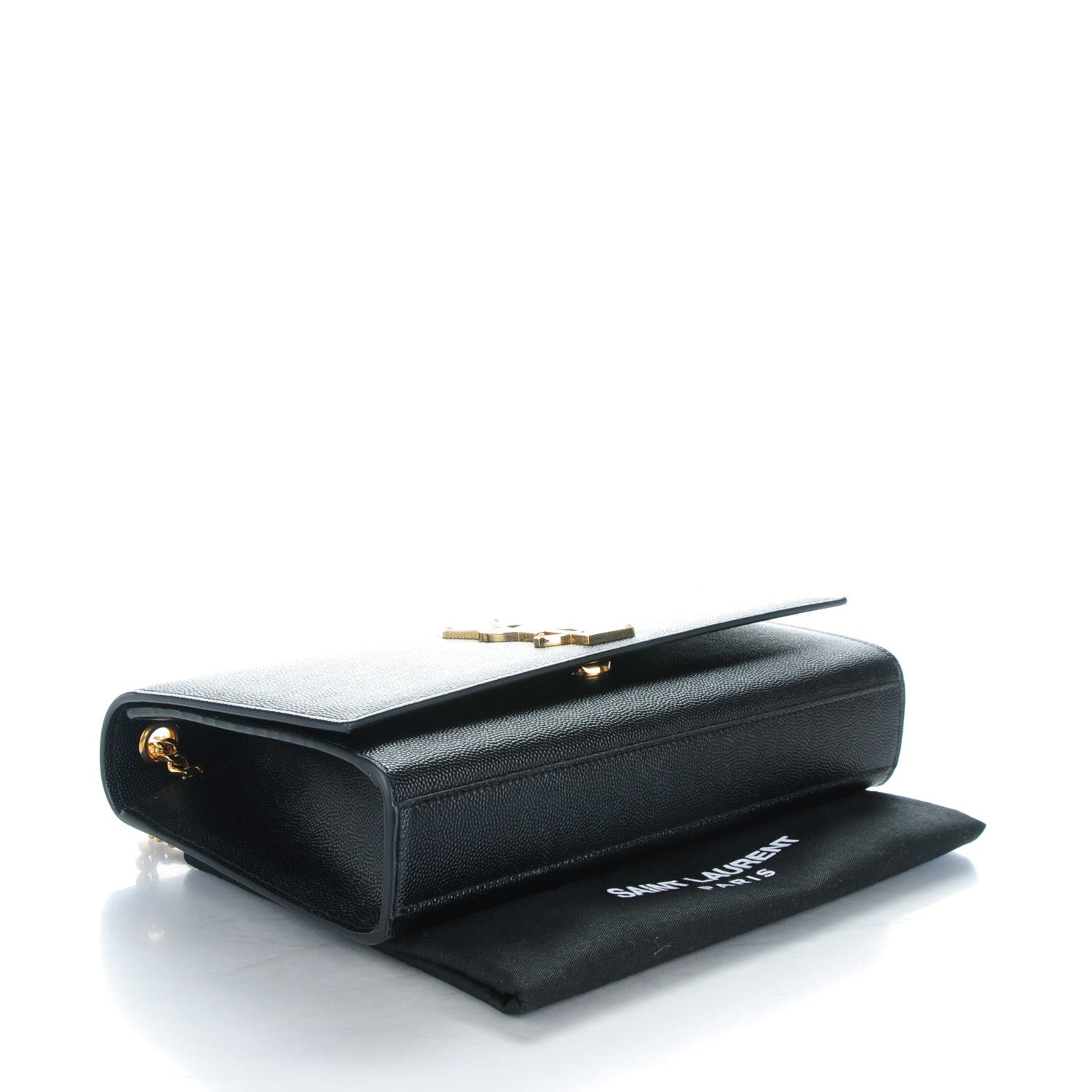 Saint Laurent Grain De Poudre Medium Classic Monogram Satchel Black 4 of 7