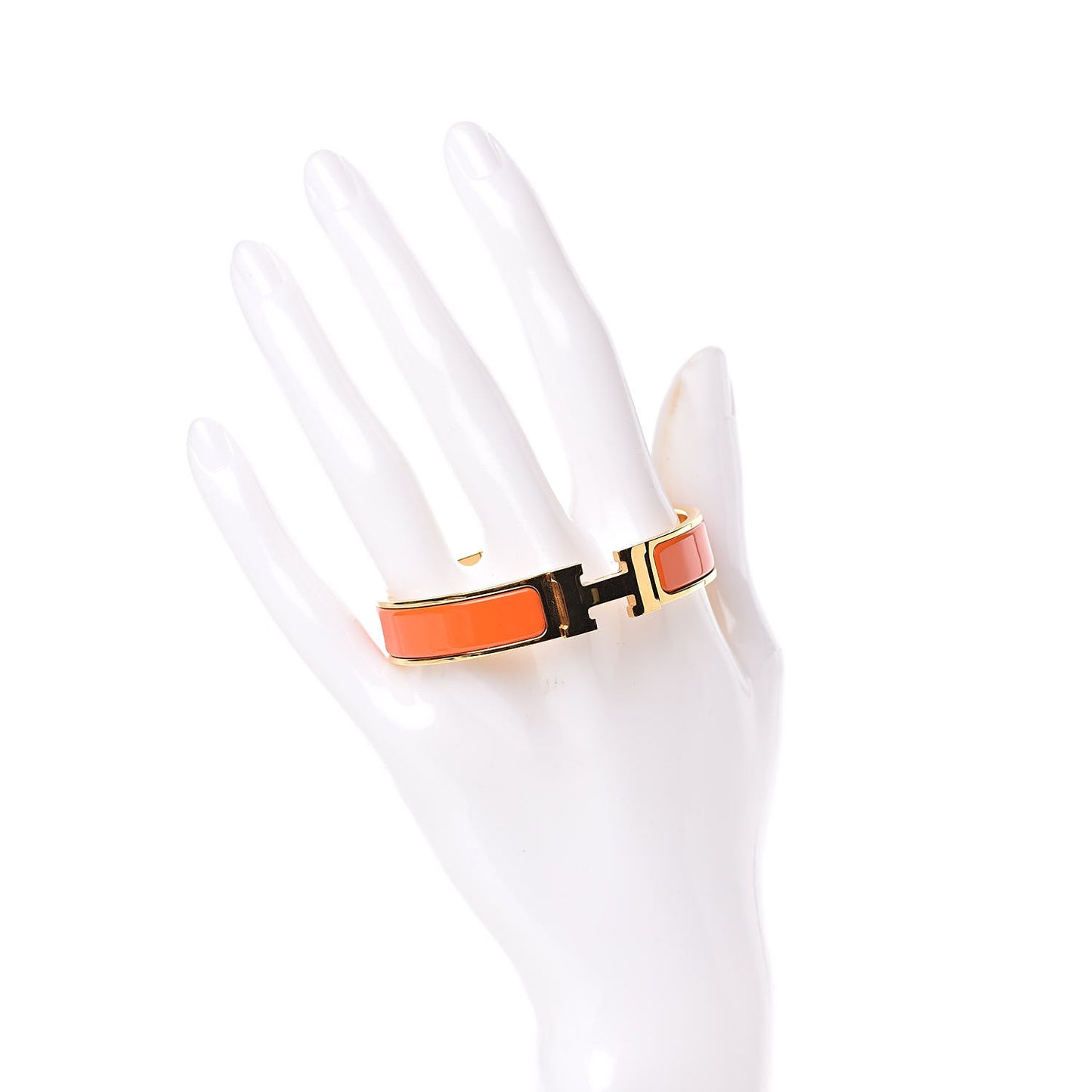 Enamel Narrow Clic Clac H Bracelet PM Orange