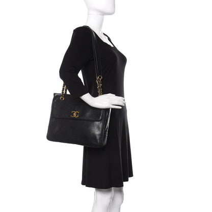 Chanel Caviar Flap Shoulder Bag Black 2 of 11