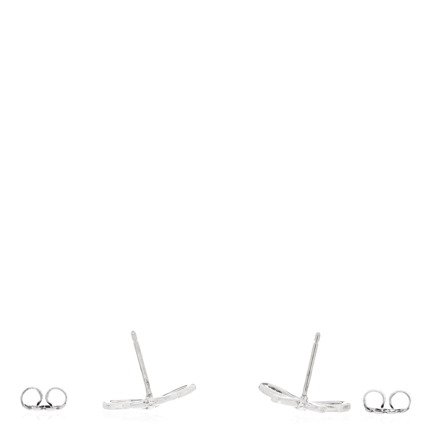 Tiffany Sterling Silver Bow Earrings 3 of 4
