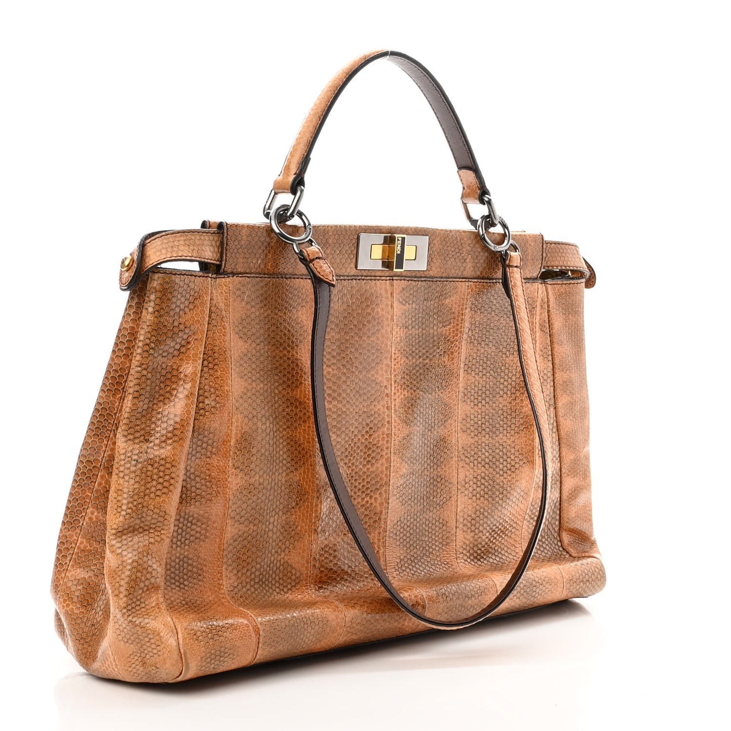 Watersnake Large Peekaboo Iconic Satchel Brown