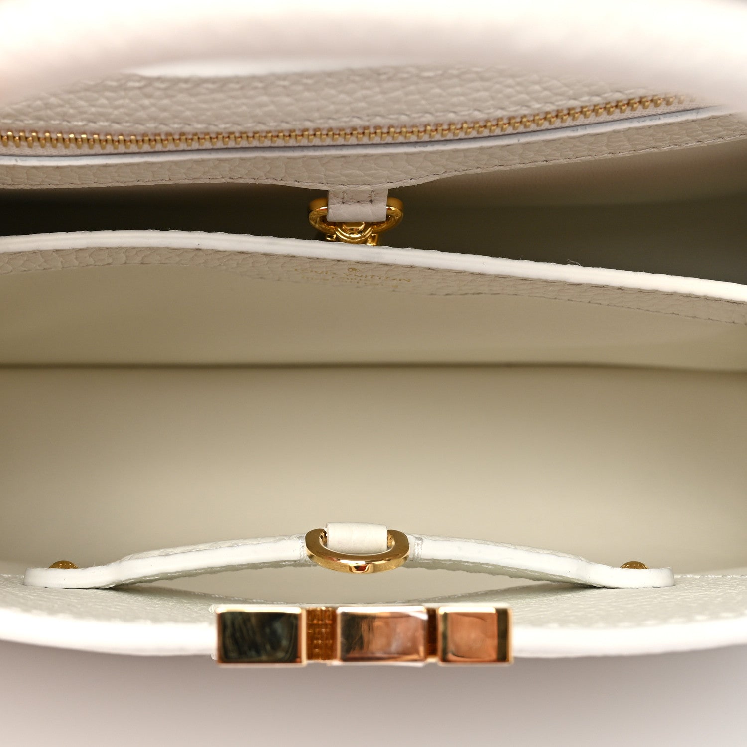 Louis Vuitton Taurillon Capucines BB Snow 4 of 7