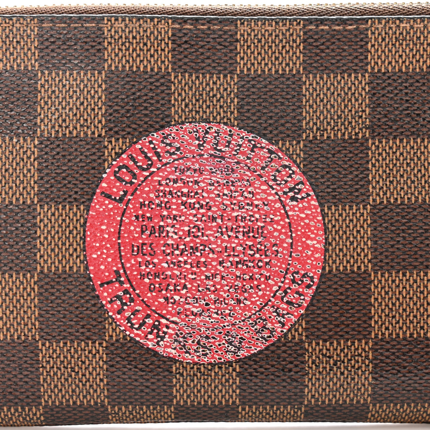 Damier Ebene Complice Trunks and Bags Wallet Red