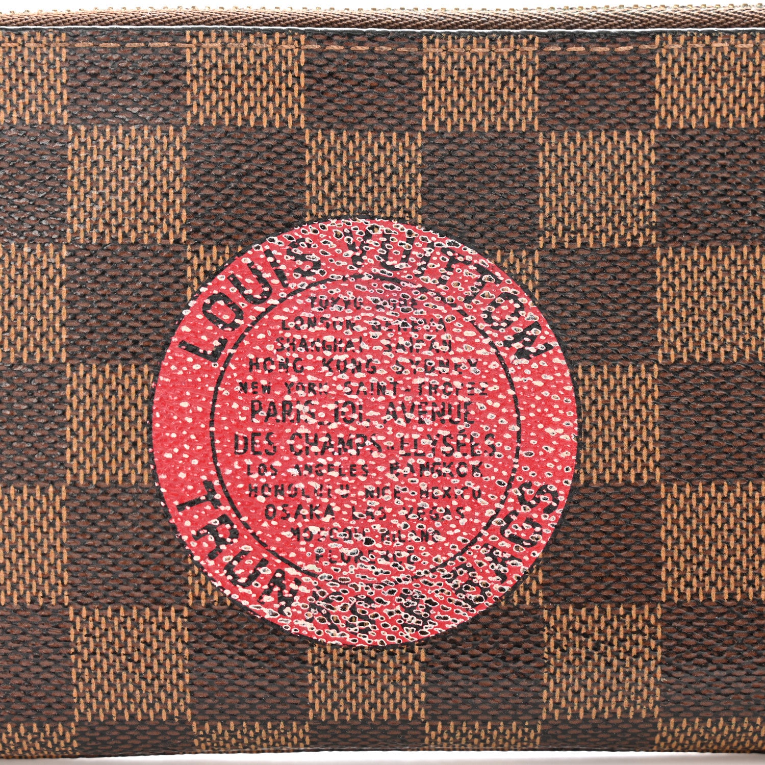 Louis Vuitton Damier Ebene Complice Trunks and Bags Wallet Red 7 of 9