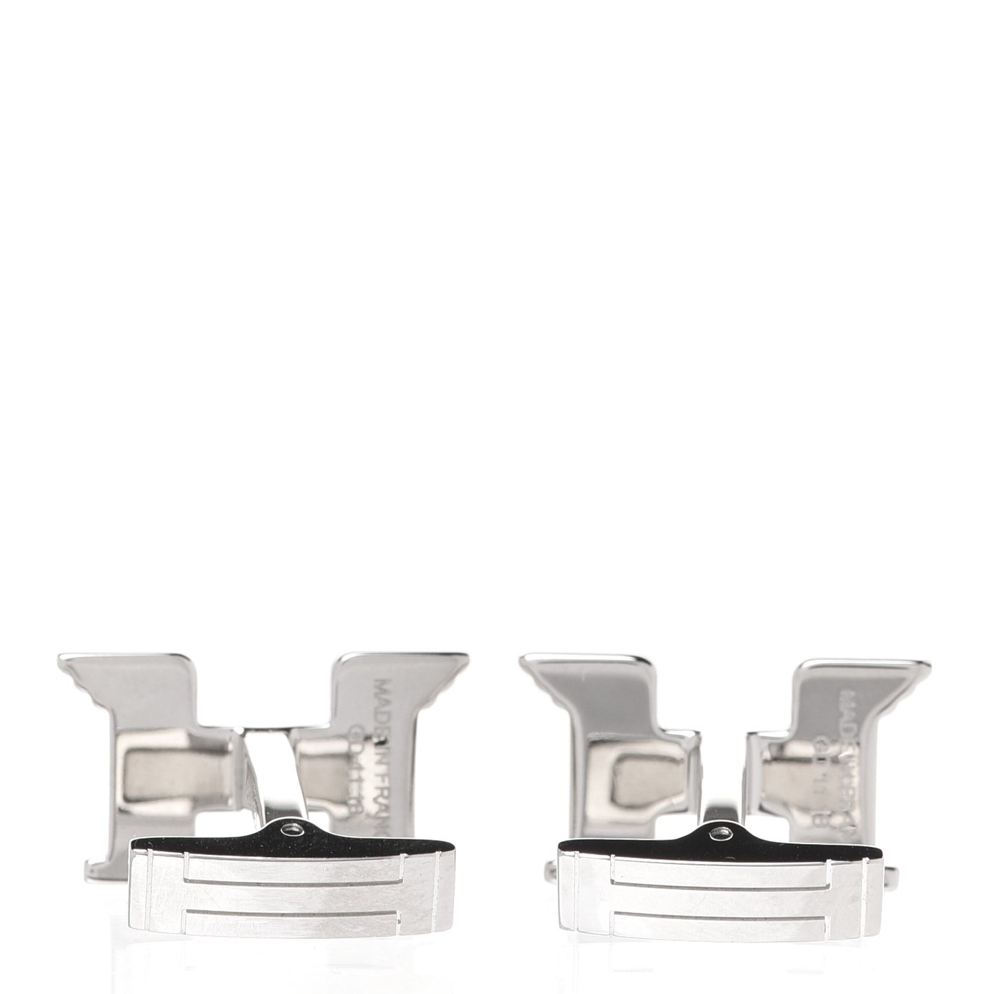 Brushed Palladium Pegase H Cufflinks Silver