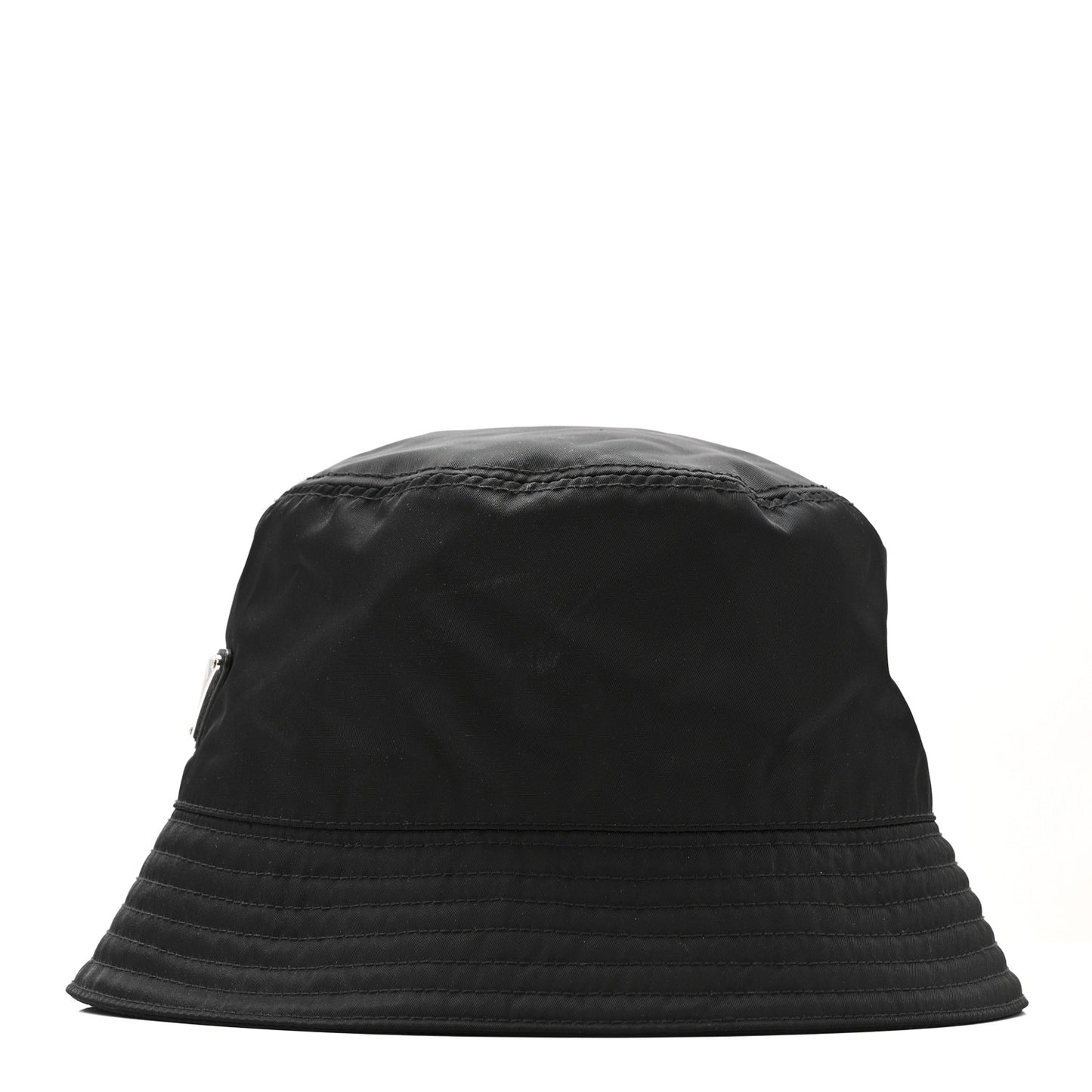 Re-Nylon Metal Triangle Logo Womens Bucket Hat XL Black