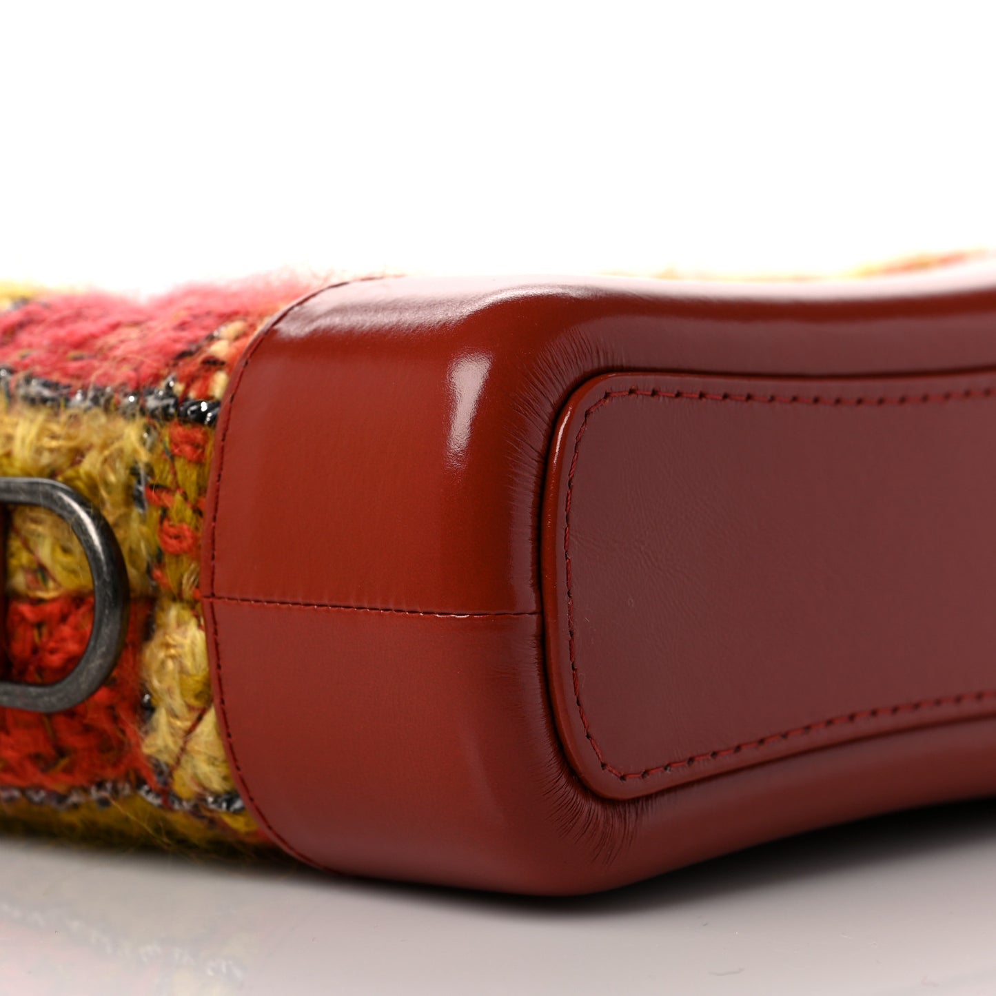 Tweed Calfskin Small Gabrielle Hobo Red Multicolor