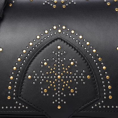 Burberry Calfskin Studded Square Satchel Black 10 of 10