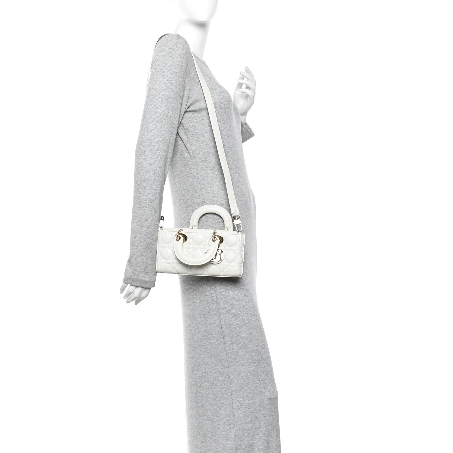 Christian Dior Lambskin Cannage Small Lady D-Joy Latte 3 of 31