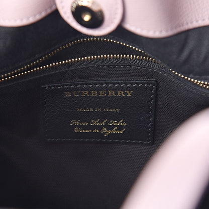 Burberry Grainy Calfskin House Check Small Canterbury Tote Pale Orchid 6 of 9