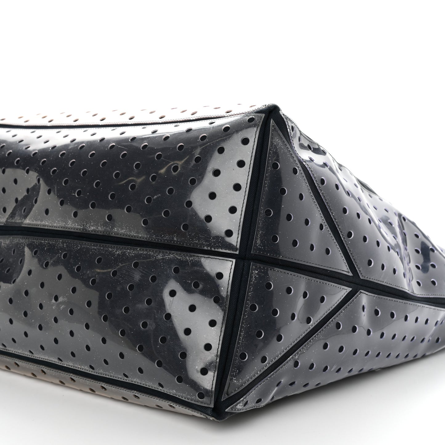 Canvas Vinyl Perforated CC Tote White Black Dark Navy