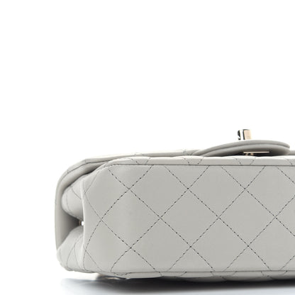 Chanel Lambskin Quilted Mini Rectangular Flap Grey 8 of 9