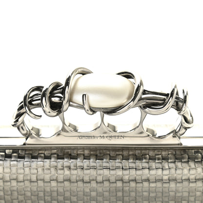 Alexander McQueen Metallic Knucklebox Clutch Silver 11 of 13