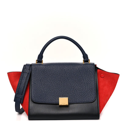 Celine Bullhide Calfskin Medium Tri-Color Trapeze Carmin 1 of 7