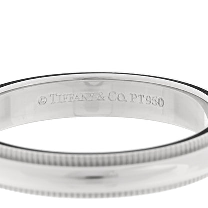 Tiffany Platinum 3mm Together Milgrain Wedding Band Ring 50 5.25 4 of 5