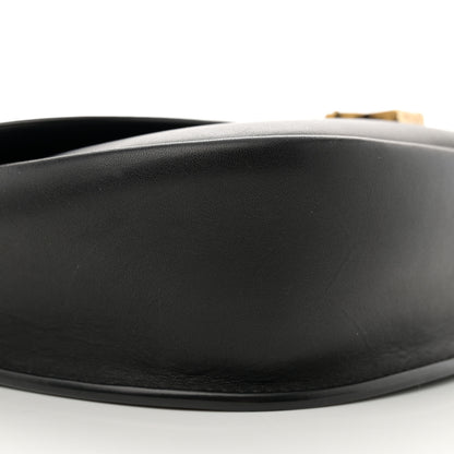 Saint Laurent Smooth Calfskin Monogram Medium Kaia Satchel Black 9 of 13