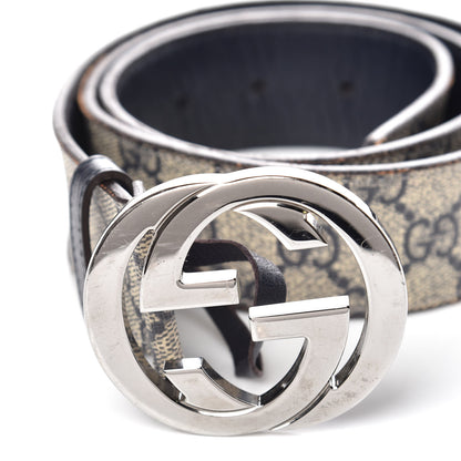 Gucci GG Plus Monogram Interlocking G Belt 85 34 Navy 7 of 8