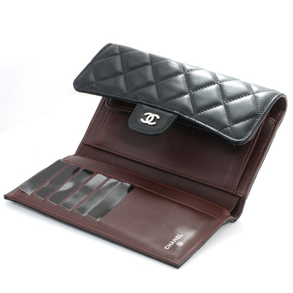 Chanel Lambskin Quilted Large Flap Wallet Black 4 of 8