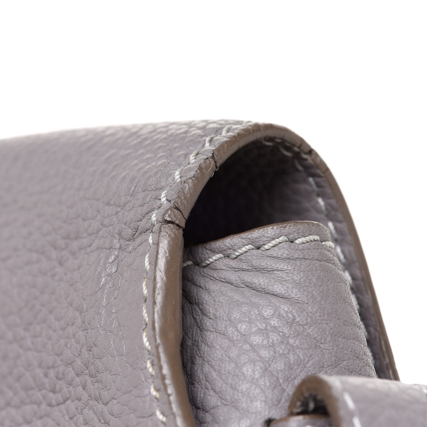 Calfskin Mini Marcie Round Crossbody Bag Cashmere Grey