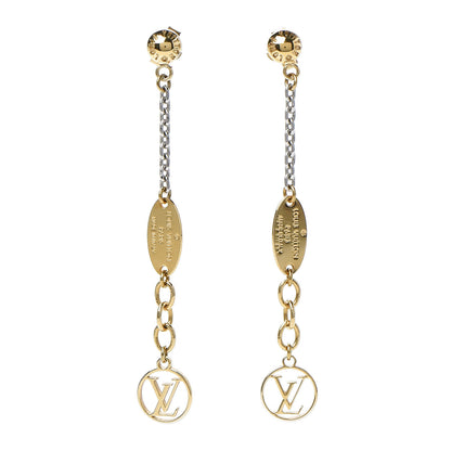 Louis Vuitton Logomania Earrings Gold 1 of 5
