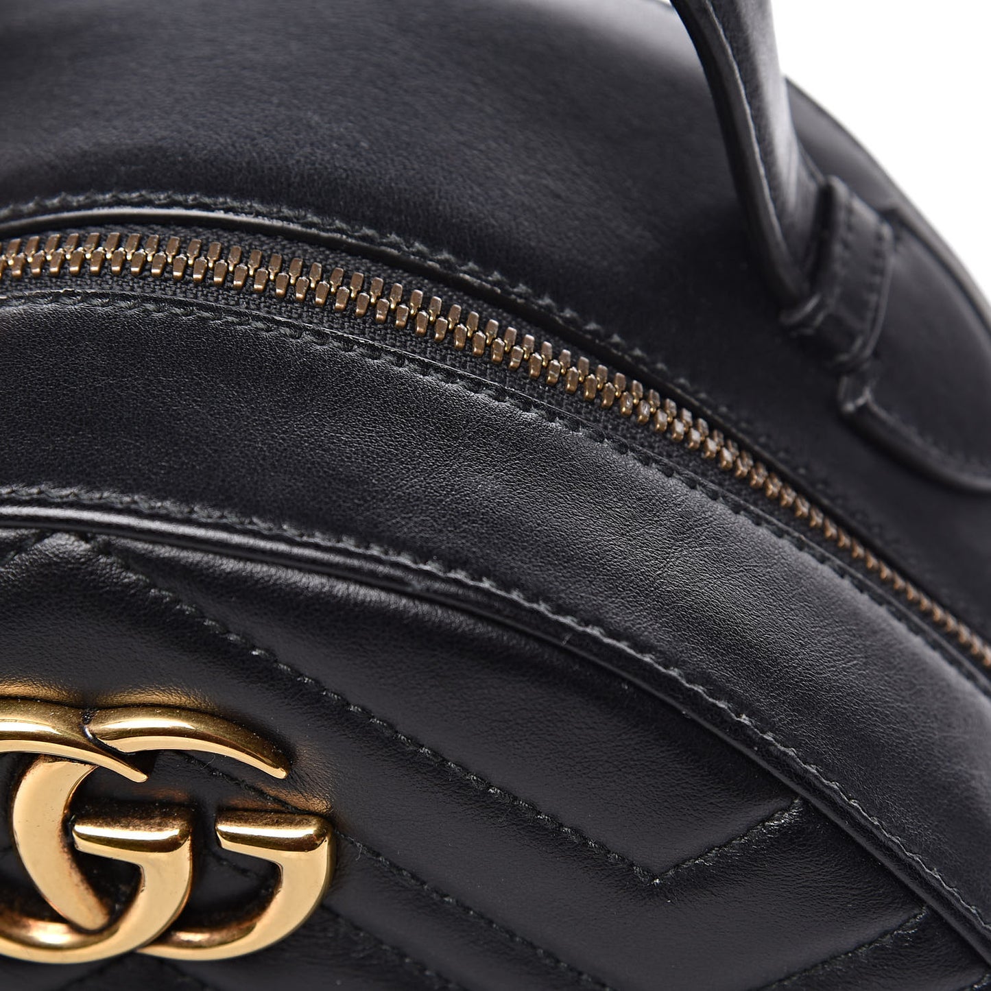 Calfskin Matelasse GG Marmont Backpack Black