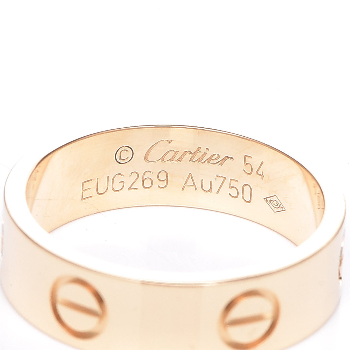 18K Yellow Gold 5.5mm LOVE Ring 54 6.75