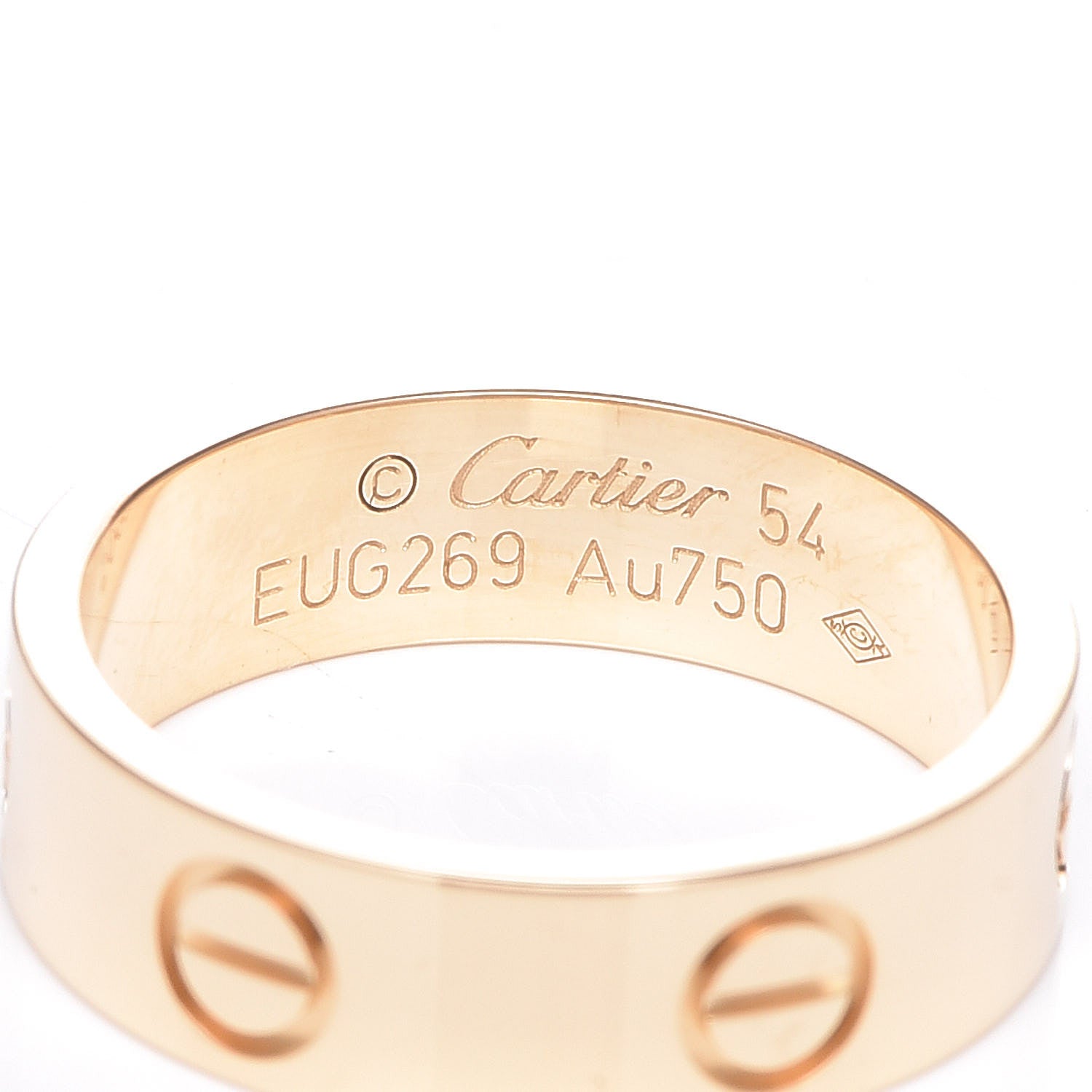Cartier 18K Yellow Gold 5.5mm LOVE Ring 54 6.75 4 of 5